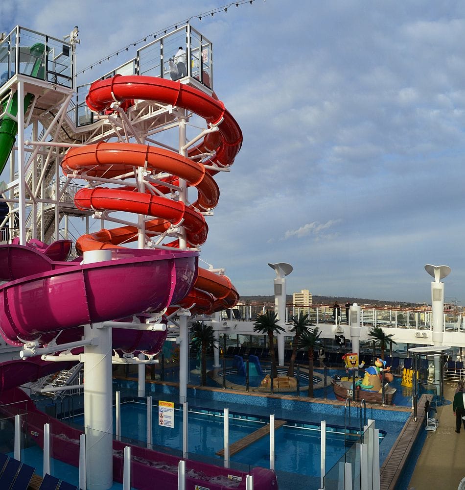 A waterslide on a Cruise ship.