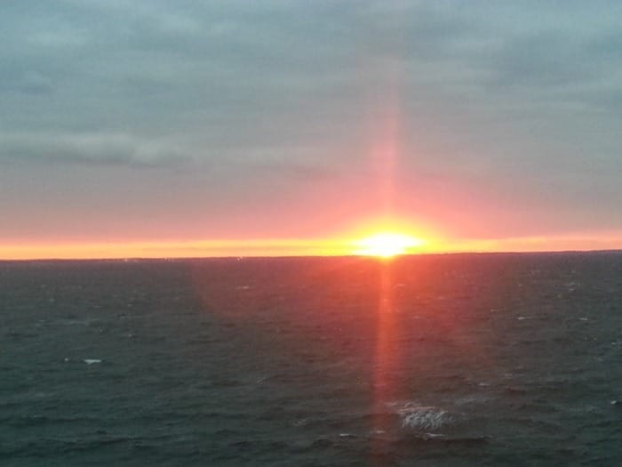 Sunset from a cruise ship