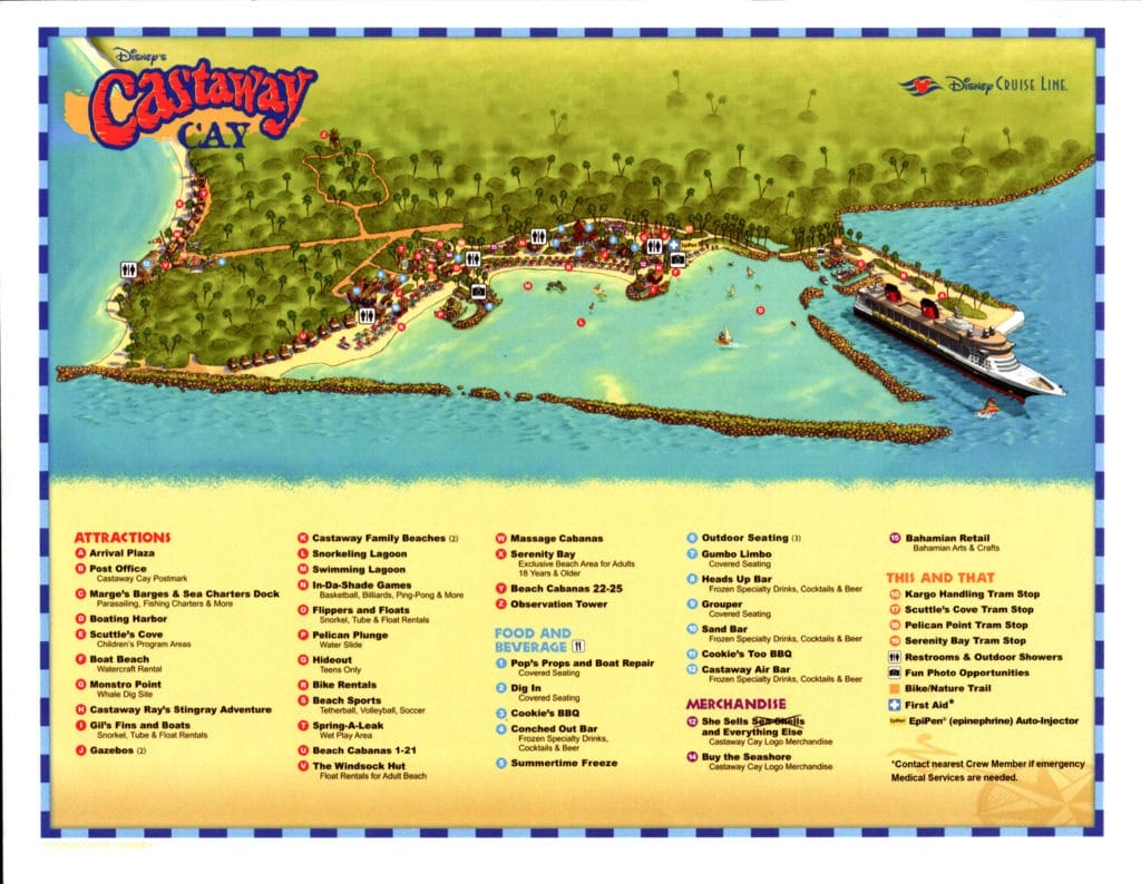 Castaway Cay Map