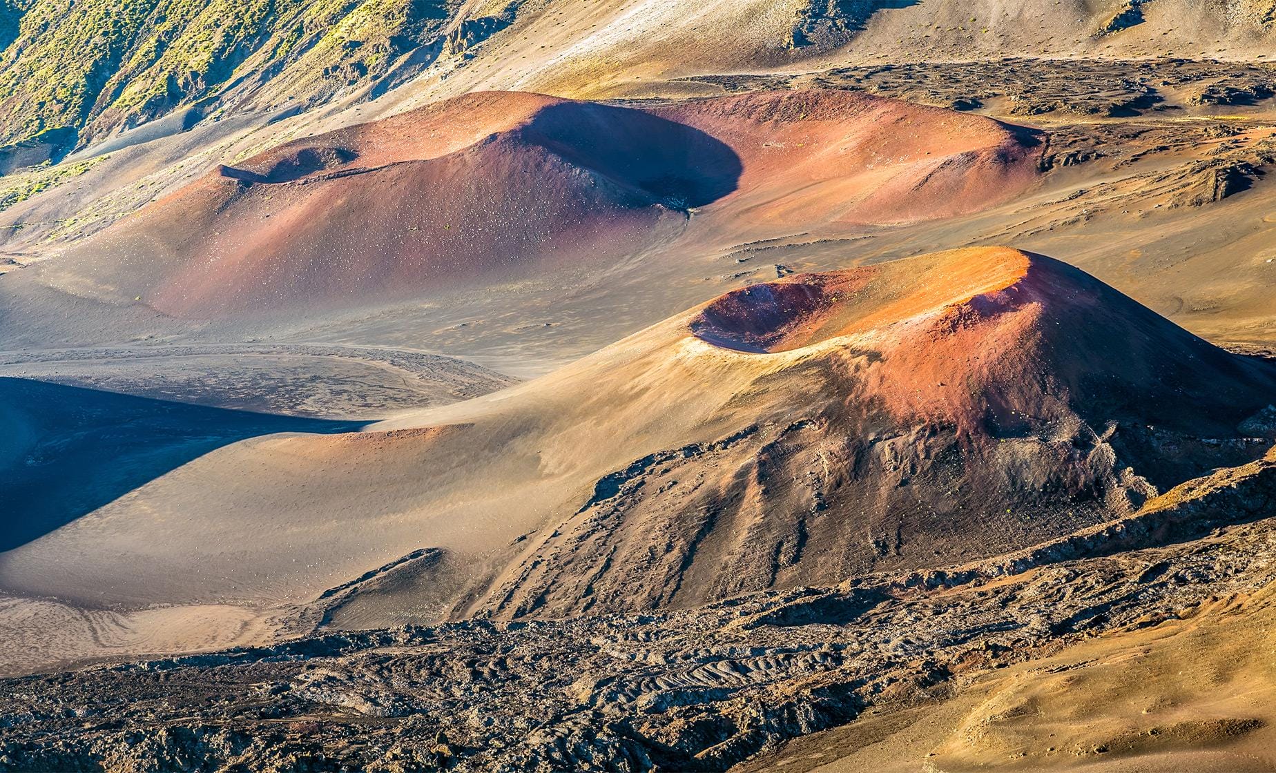 Barren volcanic craters