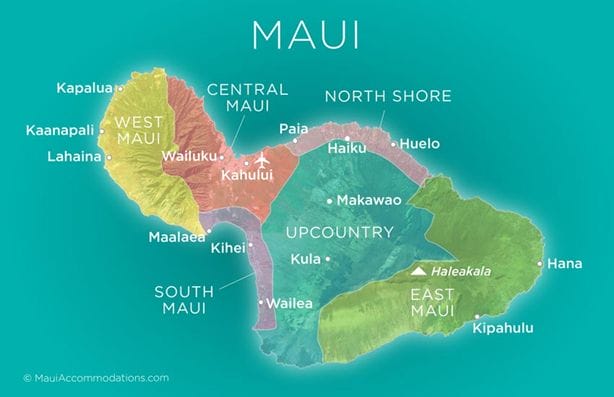 Map of Island of Maui