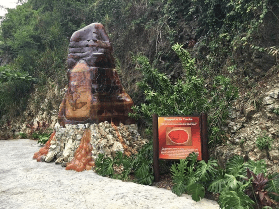 sign commemorating the filming of movie Jurassic Park