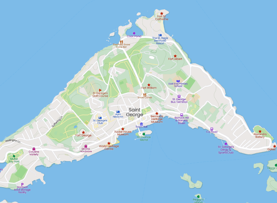 st. georges bermuda map